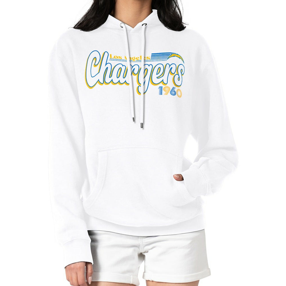 Starter Women's Groovy Script Pullover Hoodie - Los Angeles Chargers Hoodies