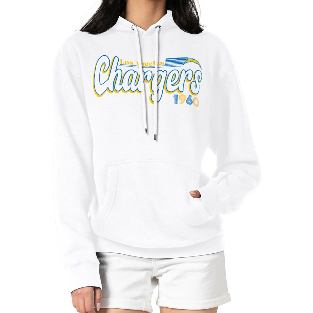 Starter Women's Groovy Script Pullover Hoodie - Los Angeles Chargers Hoodies