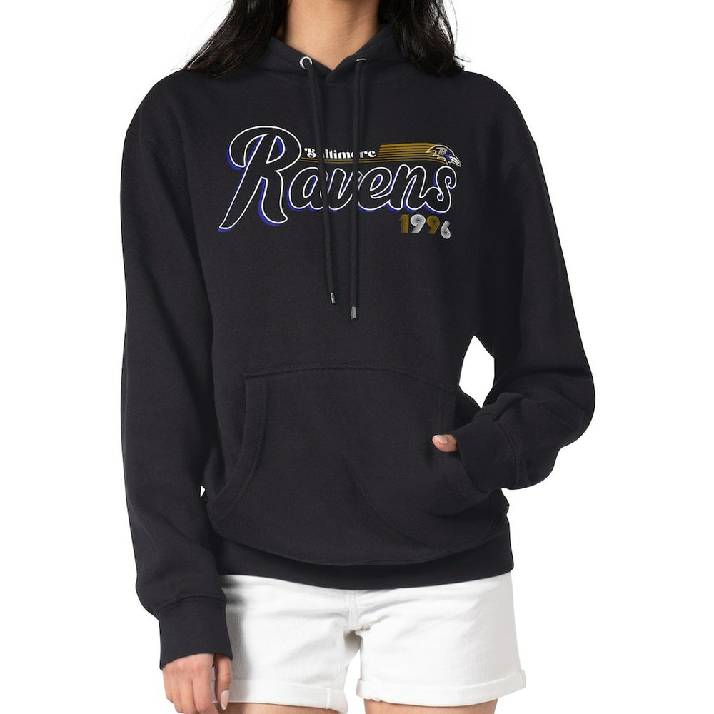 Starter Women's Groovy Script Pullover Hoodie - Baltimore Ravens Hoodies