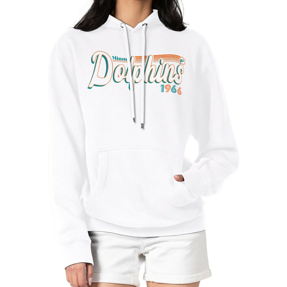 Starter Women's Throwback Groovy Script Pullover Hoodie - Miami Dolphins Hoodies