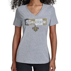 Starter Women's Color Shading V-Neck T-Shirt - New Orleans Saints T-shirts