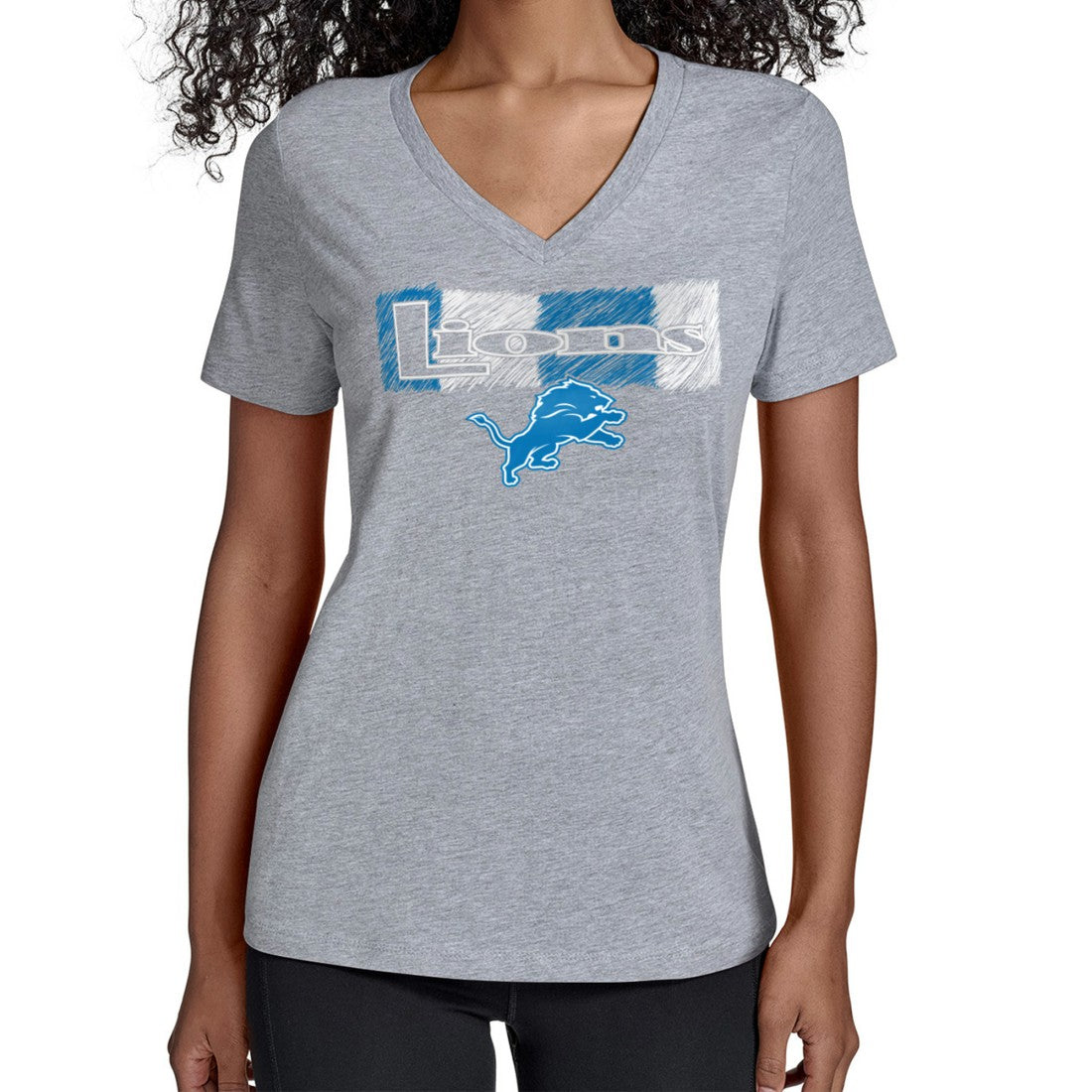 Starter Women's Color Shading V-Neck T-Shirt - Detroit Lions T-shirts