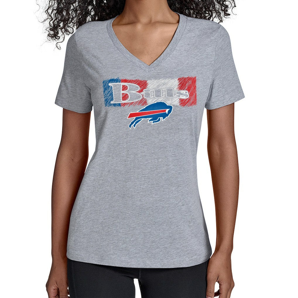 Starter Women's Color Shading V-Neck T-Shirt - Buffalo Bills T-shirts