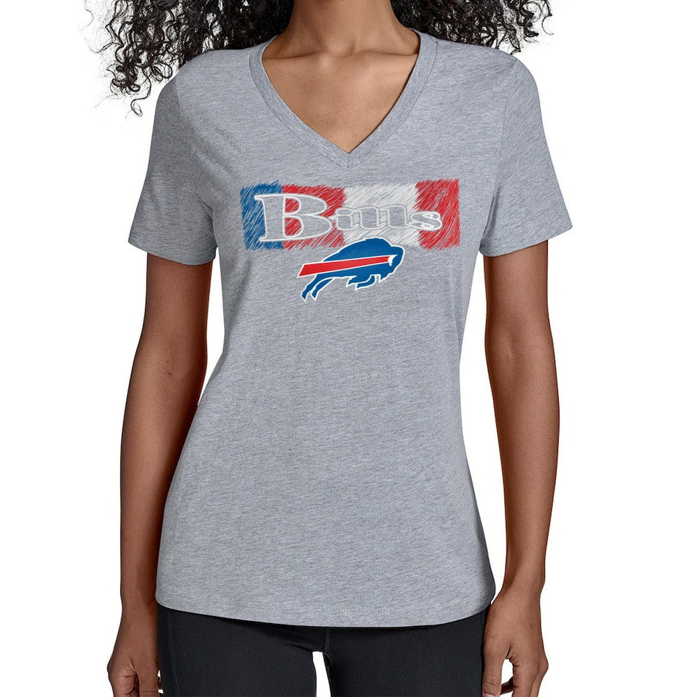 Starter Women's Color Shading V-Neck T-Shirt - Buffalo Bills T-shirts