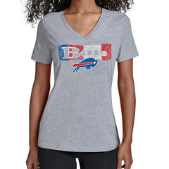 Starter Women's Color Shading V-Neck T-Shirt - Buffalo Bills T-shirts
