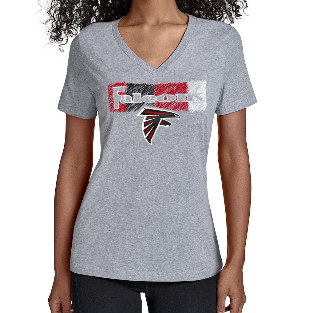 Starter Women's Color Shading V-Neck T-Shirt - Atlanta Falcons T-shirts