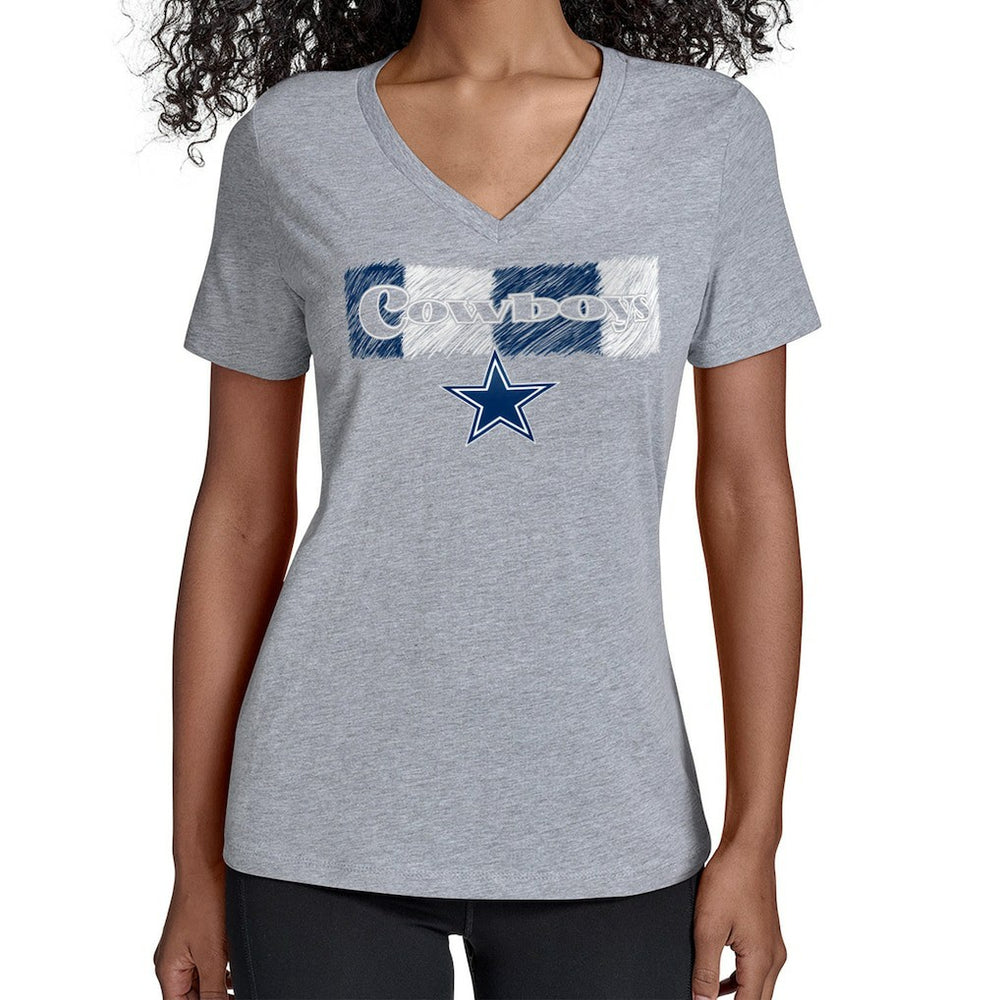 Starter Women's Color Shading V-Neck T-Shirt - Dallas Cowboys T-shirts