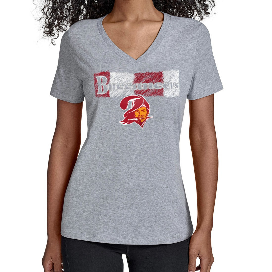 Starter Women's Color Shading V-Neck T-Shirt - Tampa Bay Buccaneers T-shirts