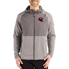 Cutter & Buck Peshastin Eco Fleece Recycled Raglan Full-Zip Tri-Blend Hybrid Jacket - Washington Commanders Jackets
