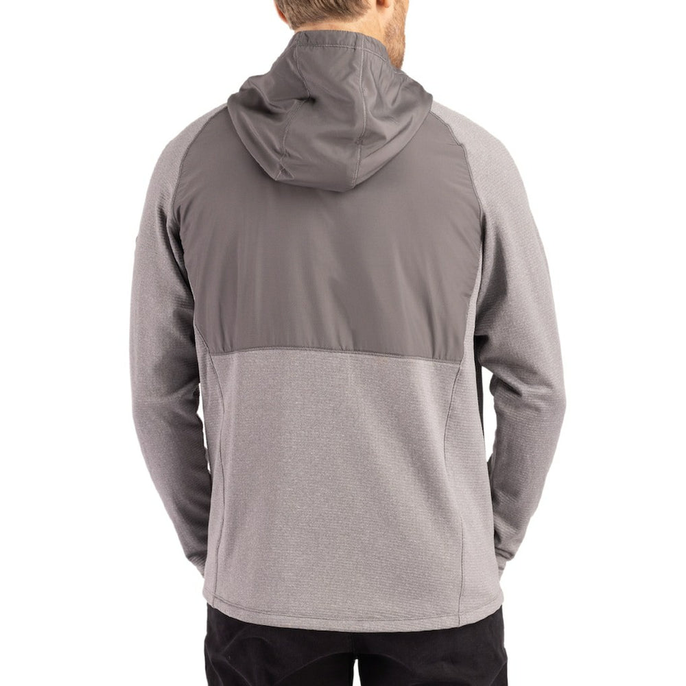 Cutter & Buck Peshastin Eco Fleece Recycled Raglan Full-Zip Tri-Blend Hybrid Jacket - Carolina Panthers Jackets