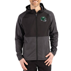 Cutter & Buck Peshastin Eco Fleece Recycled Raglan Full-Zip Tri-Blend Hybrid Jacket - New York Jets Jackets