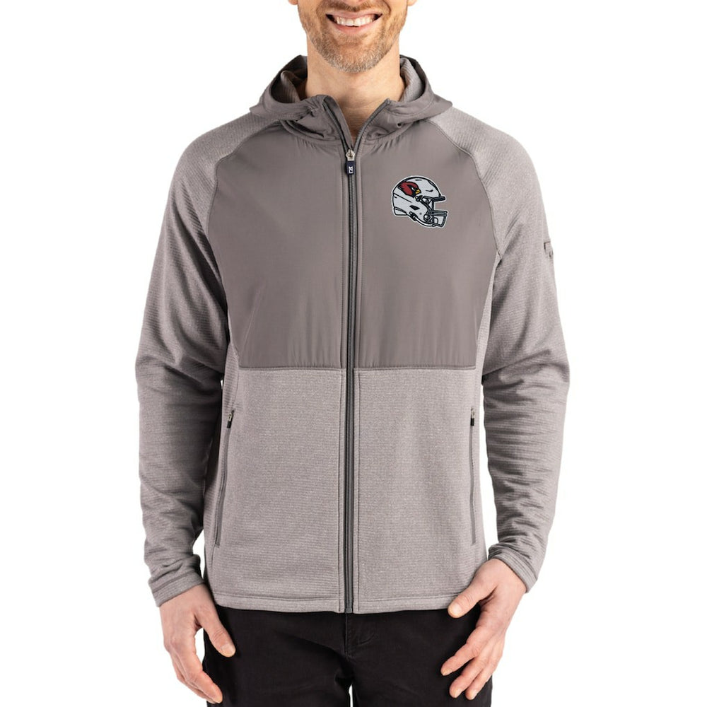 Cutter & Buck Peshastin Eco Fleece Recycled Raglan Full-Zip Tri-Blend Hybrid Jacket - Arizona Cardinals Jackets