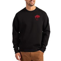 Cutter & Buck Throwback Roam Recycled Raglan Pullover Sweatshirt - Buffalo Bills Pullover