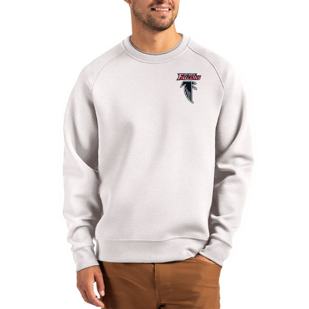 Cutter & Buck Throwback Roam Recycled Raglan Pullover Sweatshirt - Atlanta Falcons Pullover