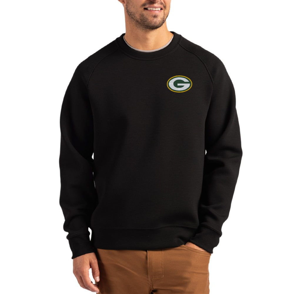 Cutter & Buck Primary Logo Roam Recycled Raglan Pullover Sweatshirt - Green Bay Packers Pullover