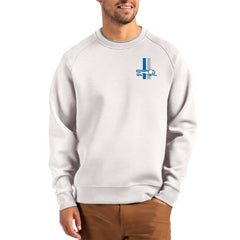 Cutter & Buck Throwback Roam Recycled Raglan Pullover Sweatshirt - Detroit Lions Pullover
