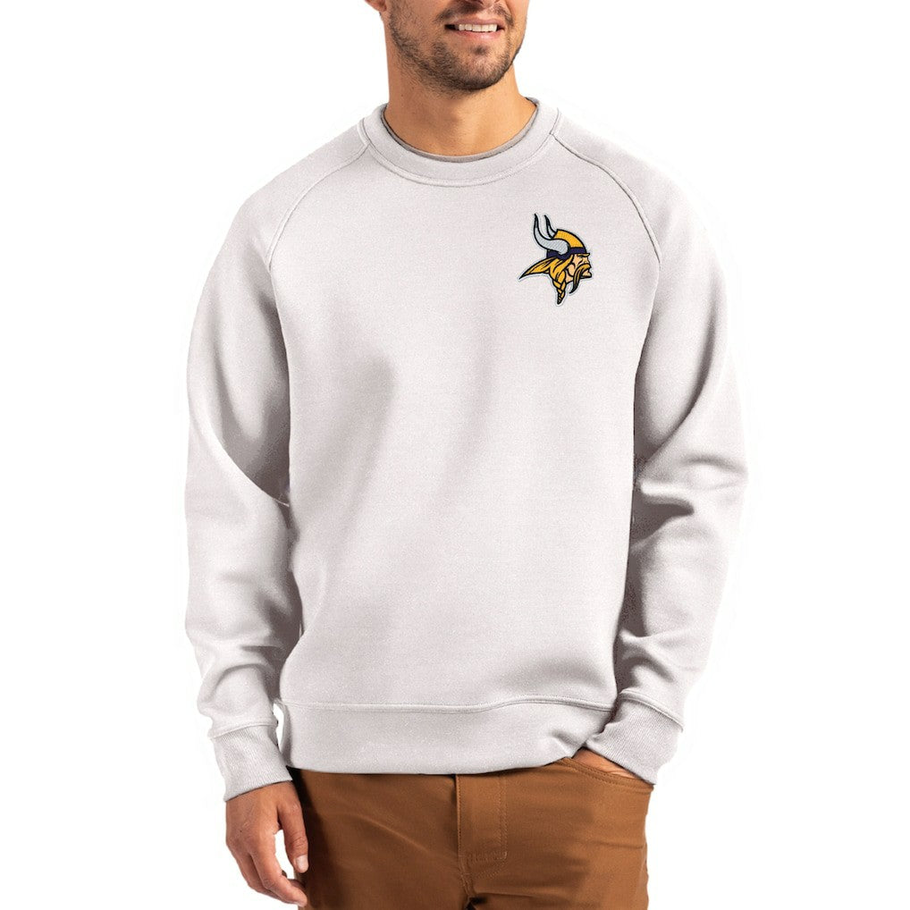 Cutter & Buck Primary Logo Roam Recycled Raglan Pullover Sweatshirt - Minnesota Vikings Pullover