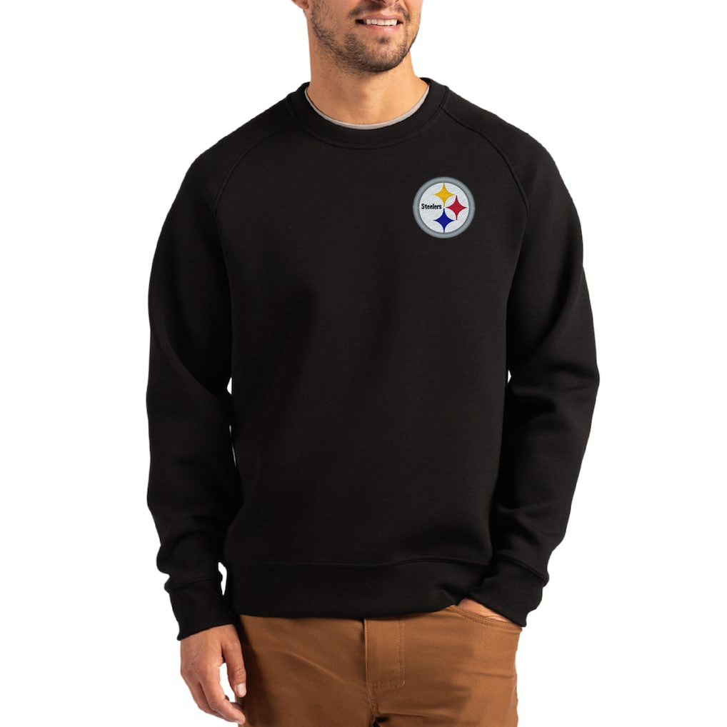 Cutter & Buck Primary Logo Roam Recycled Raglan Pullover Sweatshirt - Pittsburgh Steelers Pullover