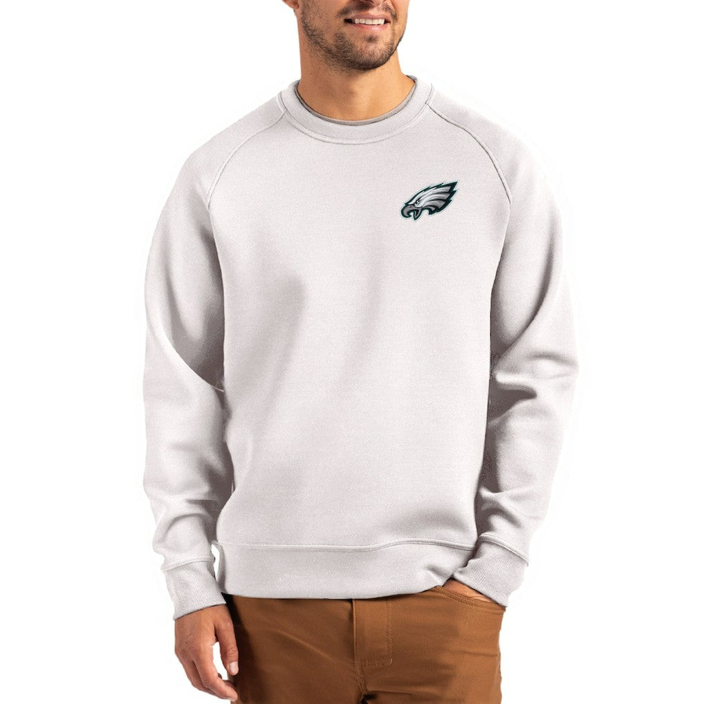 Cutter & Buck Primary Logo Roam Recycled Raglan Pullover Sweatshirt - Philadelphia Eagles Pullover