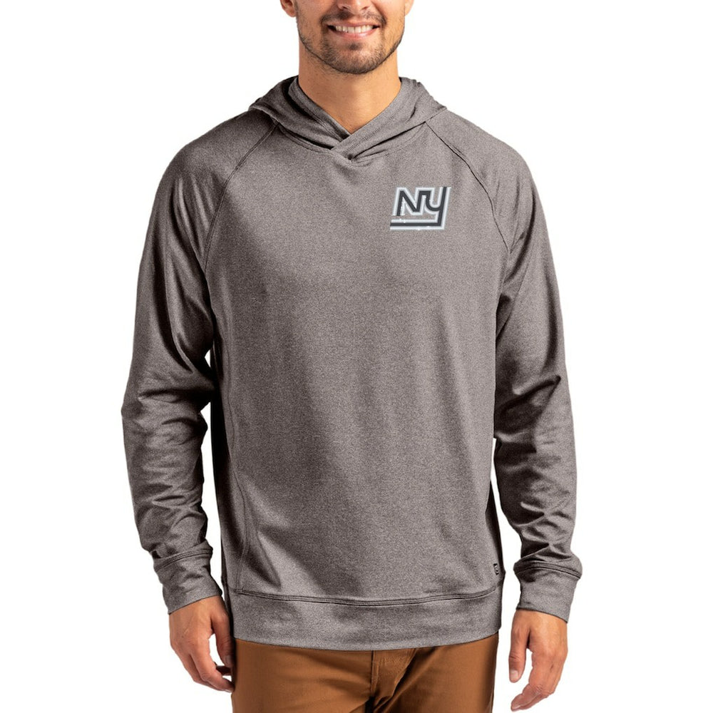 Cutter & Buck Adapt Historic Knit Recycled Raglan Pullover Hoodie - New York Giants Hoodies