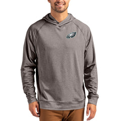 Cutter & Buck Adapt Knit Recycled Raglan Pullover Hoodie - Philadelphia Eagles Hoodies