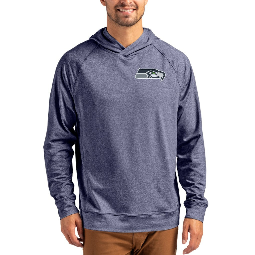 Cutter & Buck Adapt Knit Recycled Raglan Pullover Hoodie - Seattle Seahawks Hoodies