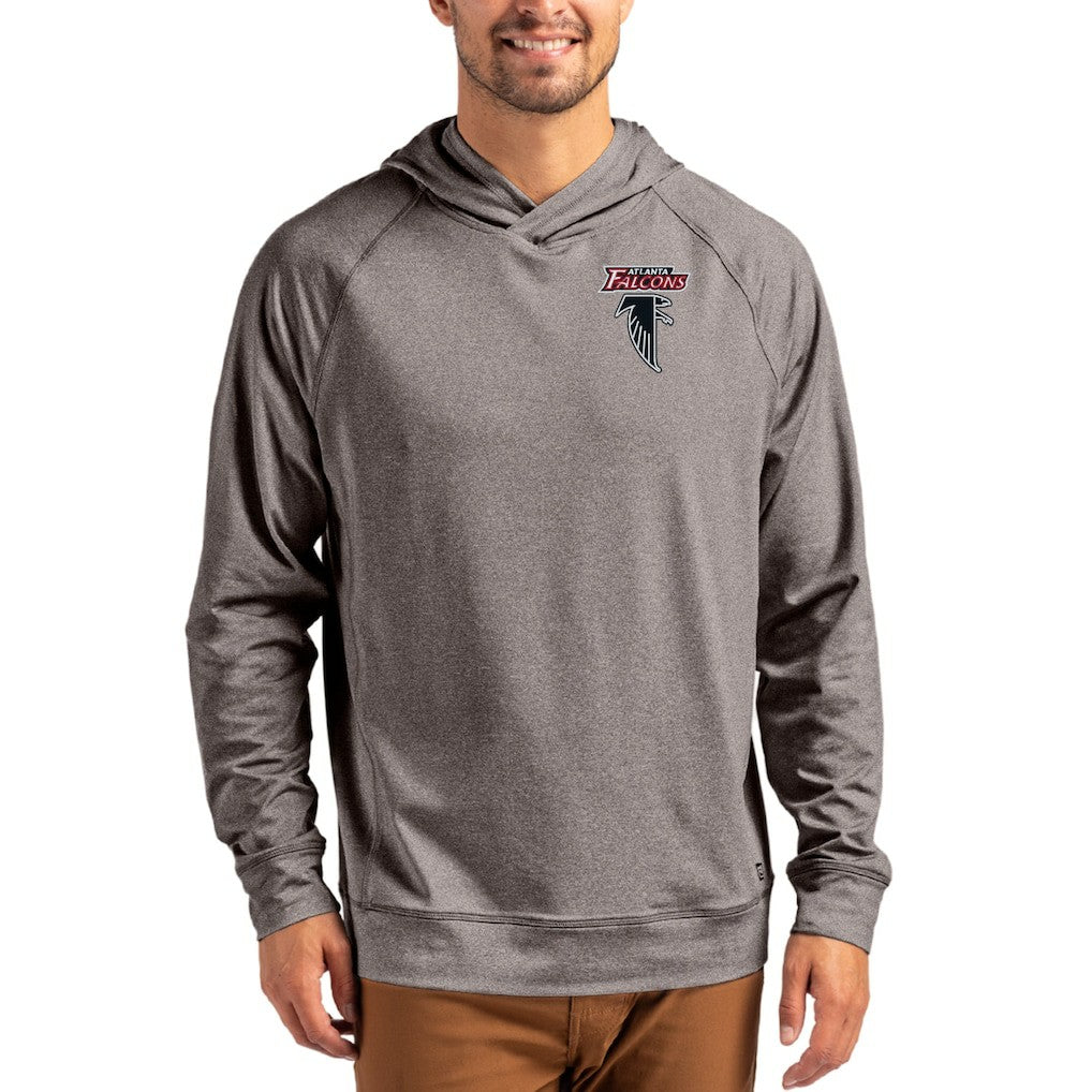 Cutter & Buck Adapt Historic Knit Recycled Raglan Pullover Hoodie - Atlanta Falcons Hoodies
