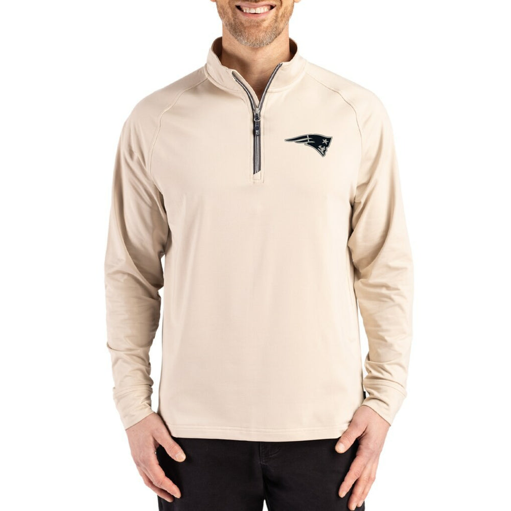Cutter & Buck Adapt Eco Knit Stretch Recycled Quarter-Zip Pullover - New England Patriots Pullover