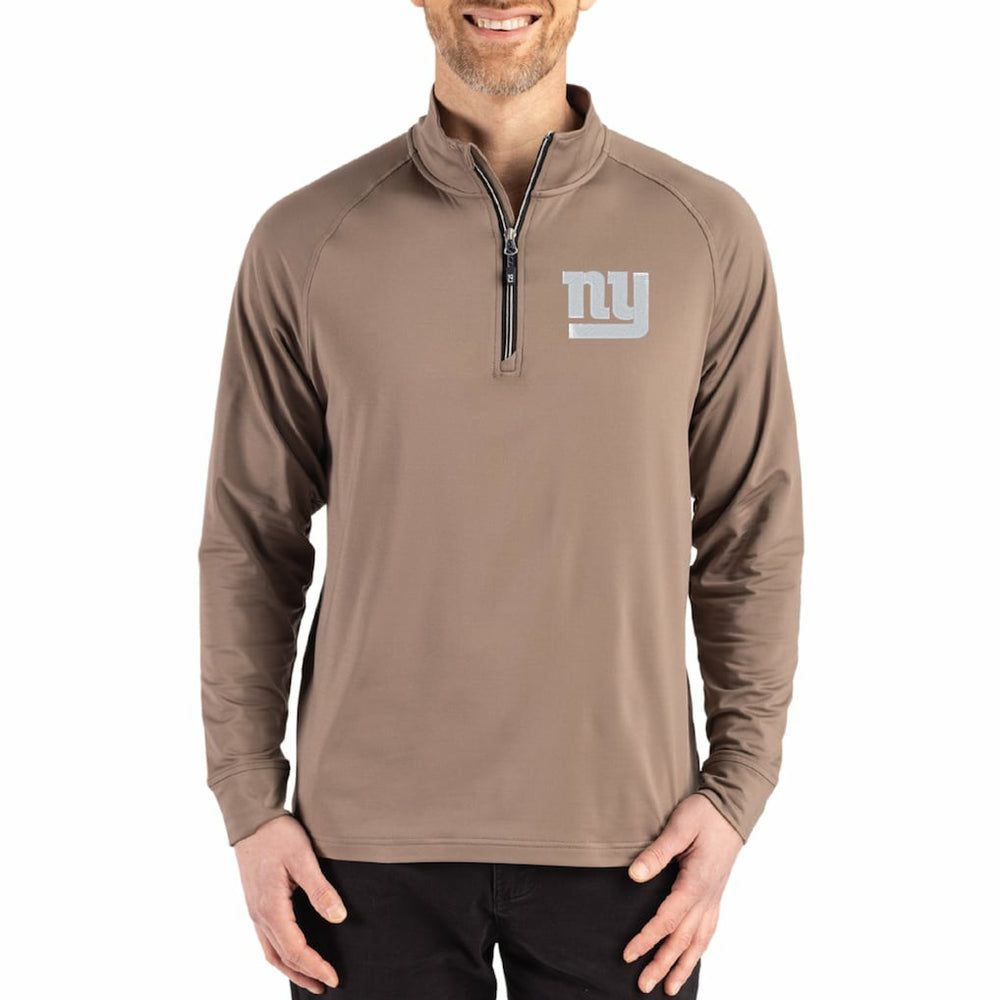Cutter & Buck Adapt Eco Knit Stretch Recycled Quarter-Zip Pullover - New York Giants Pullover