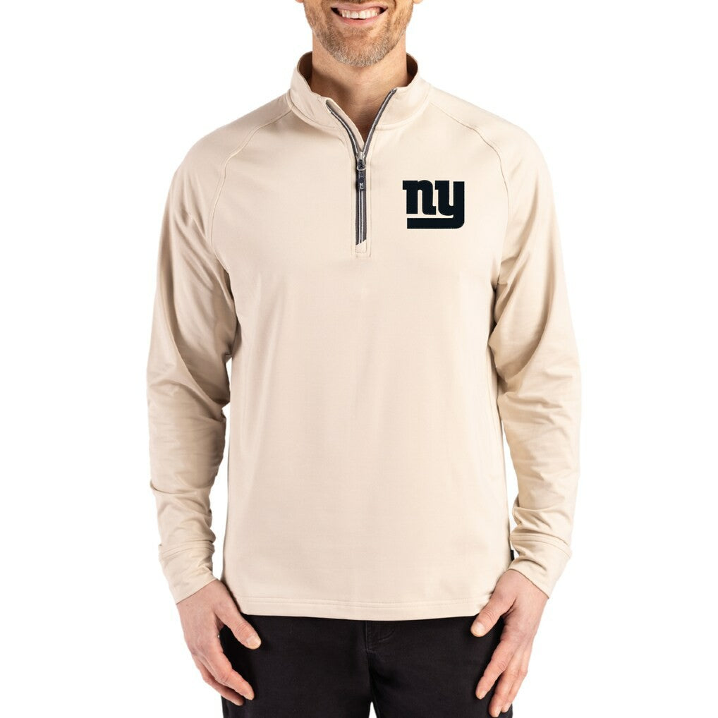 Cutter & Buck Adapt Eco Knit Stretch Recycled Quarter-Zip Pullover - New York Giants Pullover