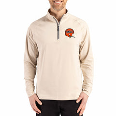 Cutter & Buck Throwback Logo Adapt Eco Knit Stretch Recycled Quarter-Zip Pullover - Cincinnati Bengals Pullover