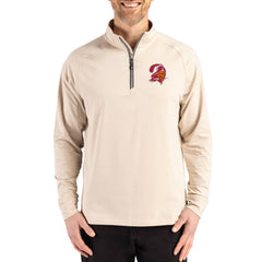 Cutter & Buck Throwback Logo Adapt Eco Knit Stretch Recycled Quarter-Zip Pullover - Tampa Bay Buccaneers Pullover