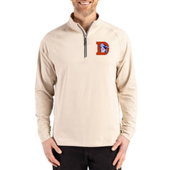 Cutter & Buck Throwback Logo Adapt Eco Knit Stretch Recycled Quarter-Zip Pullover - Denver Broncos Pullover