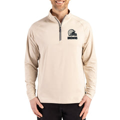 Cutter & Buck Adapt Eco Knit Stretch Recycled Quarter-Zip Pullover - Cleveland Browns Pullover