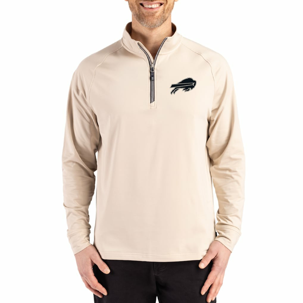 Cutter & Buck Adapt Eco Knit Stretch Recycled Quarter-Zip Pullover - Buffalo Bills Pullover