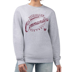 G-III 4Her by Carl Banks Women's Distressed Graphics Fleece Pullover Sweatshirt - Washington Commanders Pullover
