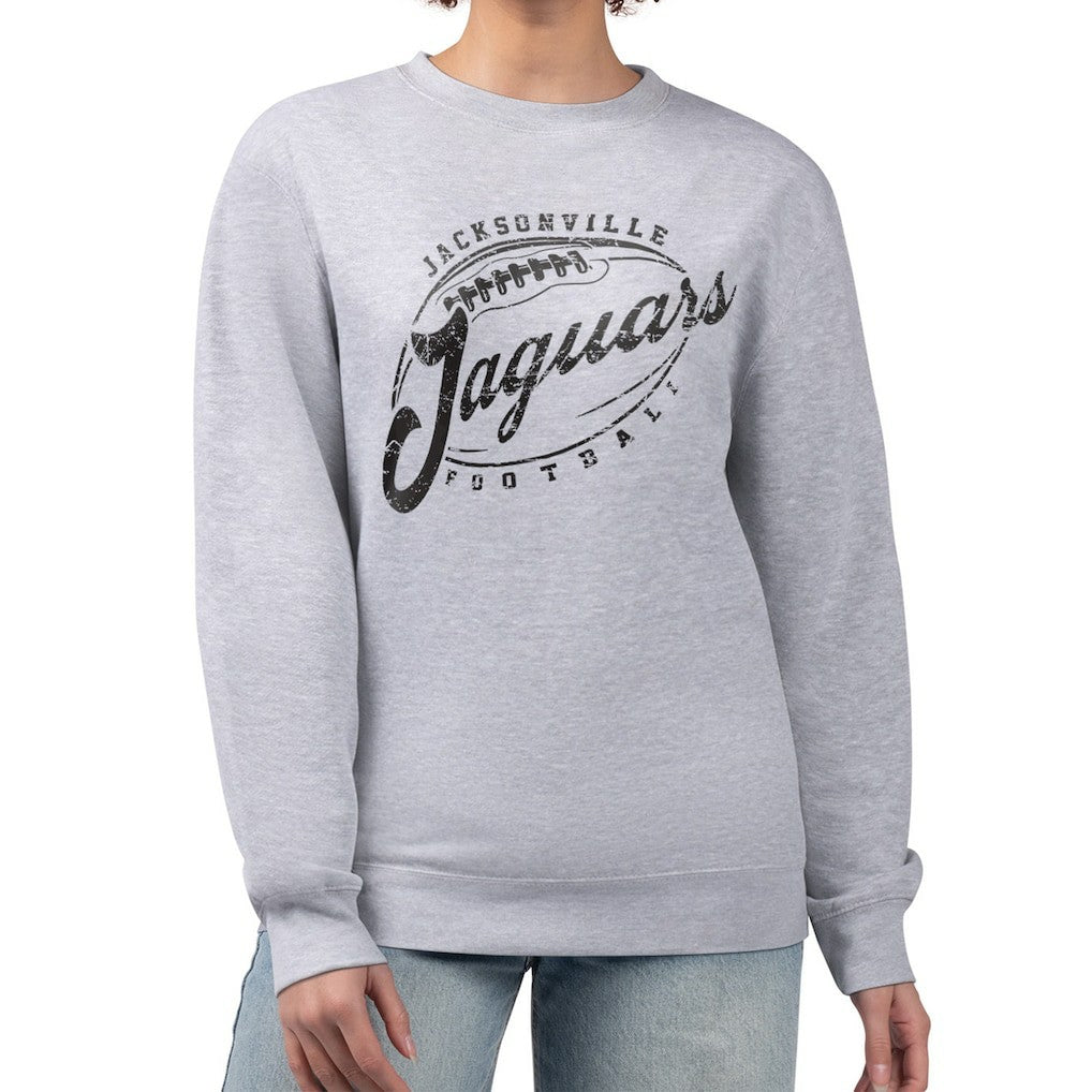 G-III 4Her by Carl Banks Women's Distressed Graphics Fleece Pullover Sweatshirt - Jacksonville Jaguars Pullover
