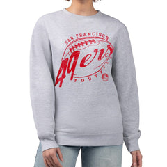 G-III 4Her by Carl Banks Women's Distressed Graphics Fleece Pullover Sweatshirt - San Francisco 49ers Pullover