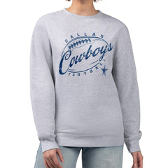 G-III 4Her by Carl Banks Women's Distressed Graphics Fleece Pullover Sweatshirt - Dallas Cowboys Pullover