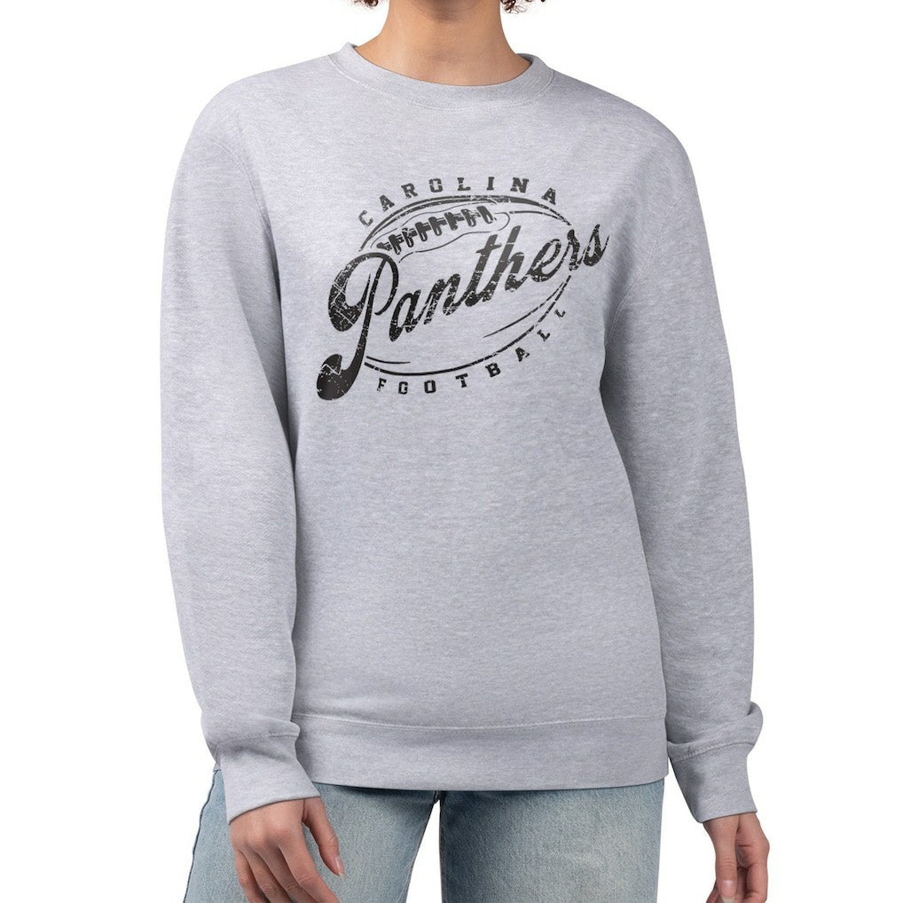 G-III 4Her by Carl Banks Women's Distressed Graphics Fleece Pullover Sweatshirt - Carolina Panthers Pullover