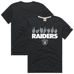 Homage Unisex NFL ASL Collection by Love Sign Tri-Blend T-Shirt - Las Vegas Raiders T-shirts
