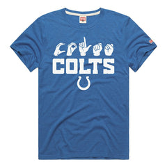 Homage Unisex NFL ASL Collection by Love Sign Tri-Blend T-Shirt - Indianapolis Colts T-shirts