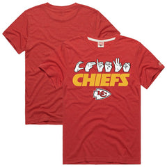 Homage Unisex NFL ASL Collection by Love Sign Tri-Blend T-Shirt - Kansas City Chiefs T-shirts