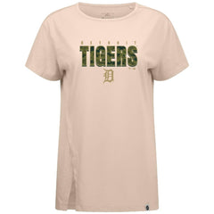 Khaki Detroit Tigers Levelwear Women's Influx Protect W T-Shirt