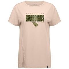 Khaki Cleveland Guardians Levelwear Women's Influx Protect W T-Shirt