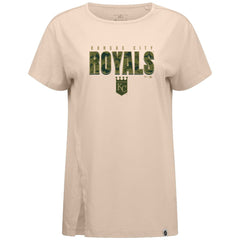 Khaki Kansas City Royals Levelwear Women's Influx Protect W T-Shirt