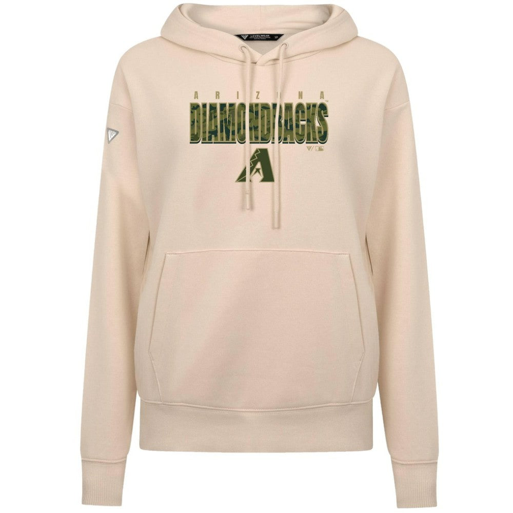 Khaki Arizona Diamondbacks Levelwear Women's Adorn Protect W Pullover Hoodie