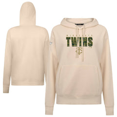 Khaki Minnesota Twins Levelwear Women's Adorn Protect W Pullover Hoodie