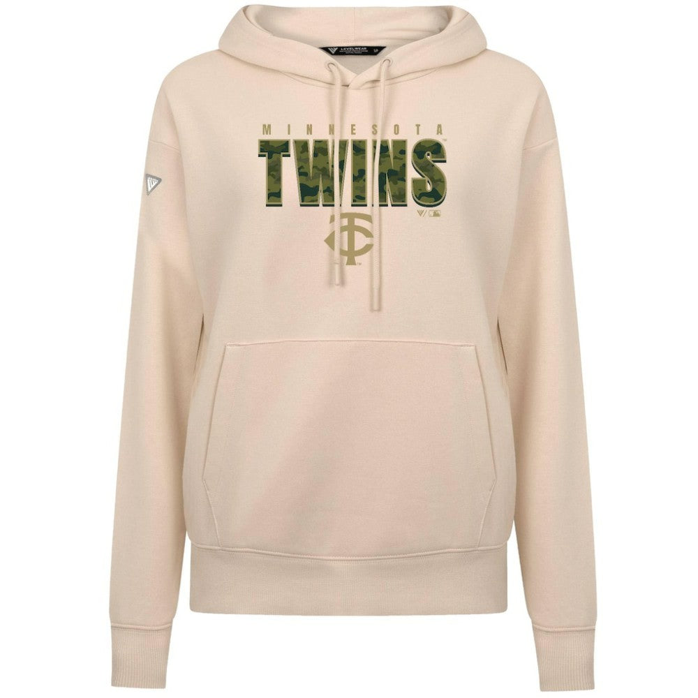 Khaki Minnesota Twins Levelwear Women's Adorn Protect W Pullover Hoodie