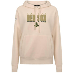 Khaki Boston Red Sox Levelwear Women's Adorn Protect W Pullover Hoodie